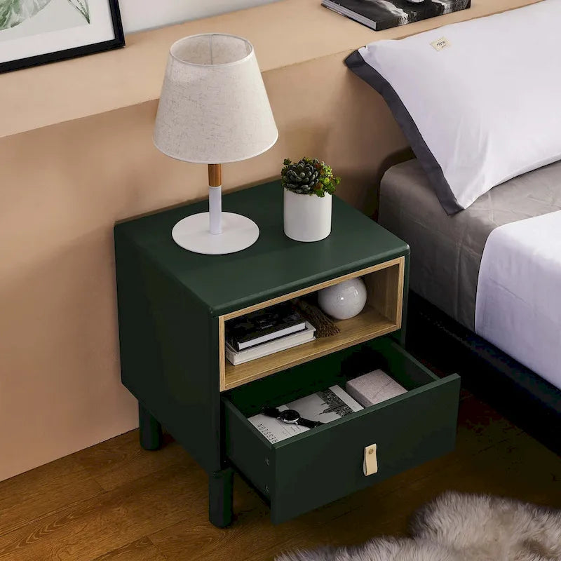 Table de chevet de style moderne avec tiroir