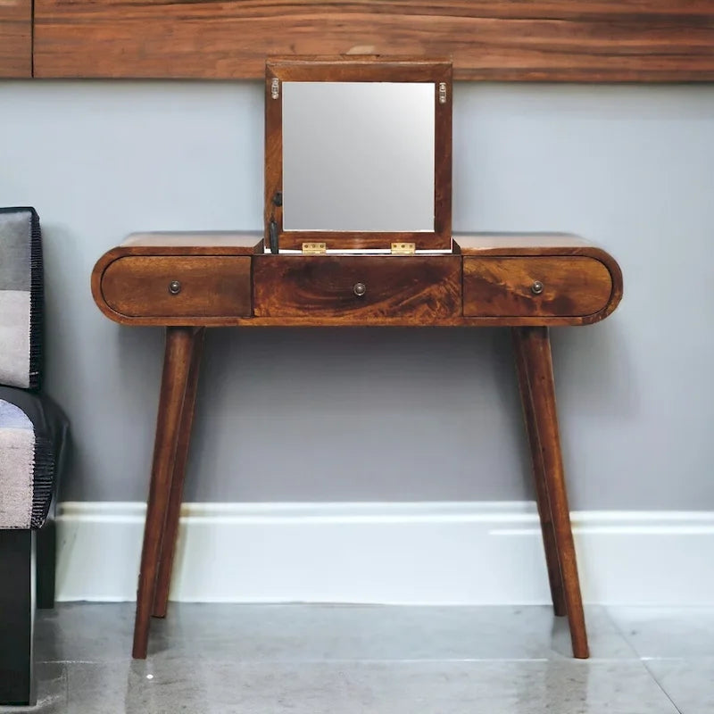 Coiffeuse-miroir Châtaignier