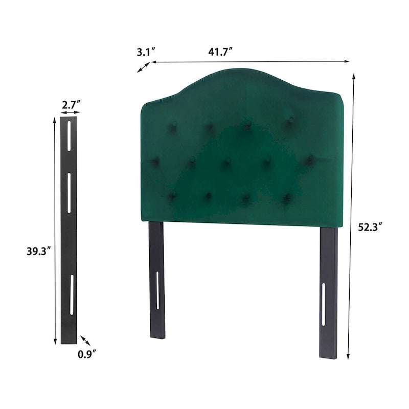 Tête de lit capitonnée Adeco Camelback pour lit jumeau