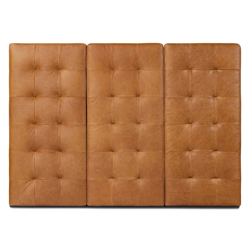 Poly and Bark Napa Leather Headboard - Full Grain Genuine Italian Leather