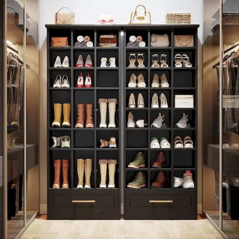 Armoire à chaussures haute de 180 cm avec 24 casiers pour le salon