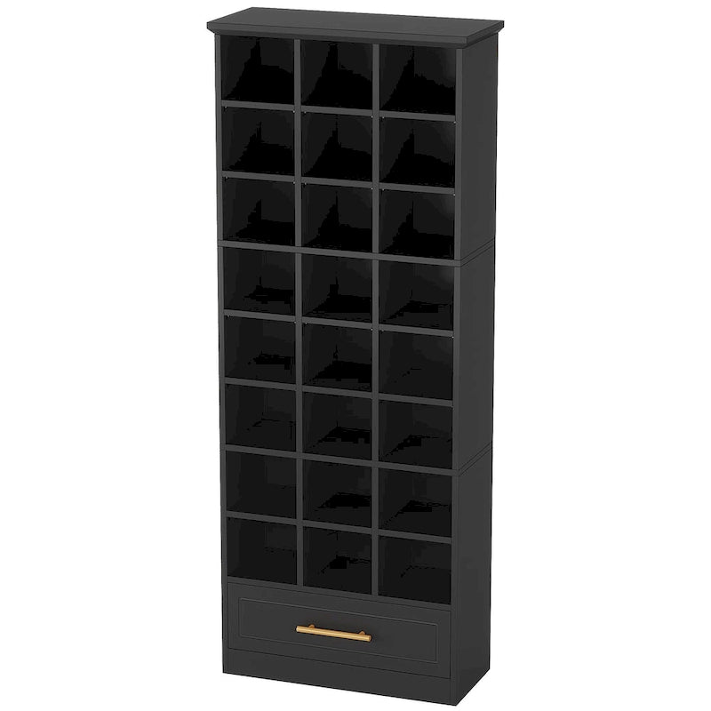 Armoire à chaussures haute de 180 cm avec 24 casiers pour le salon