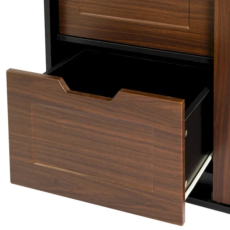 Armoire et penderie hautes de 71 pouces, armoire classique à porte coulissante de style grange