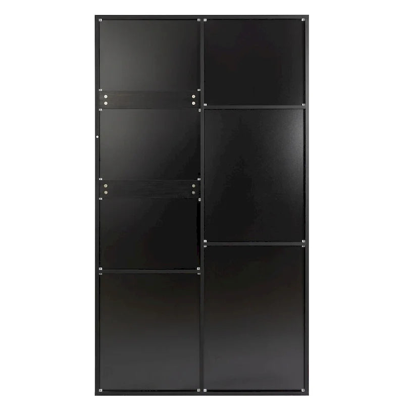 Armoire et penderie hautes de 71 pouces, armoire classique à porte coulissante de style grange