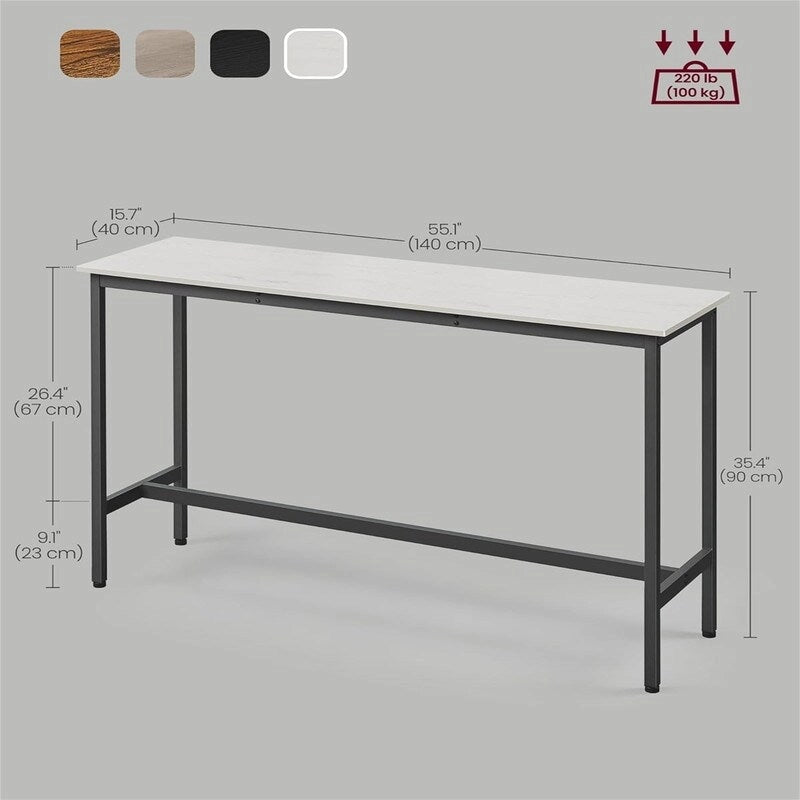 Table de bar étroite et longue