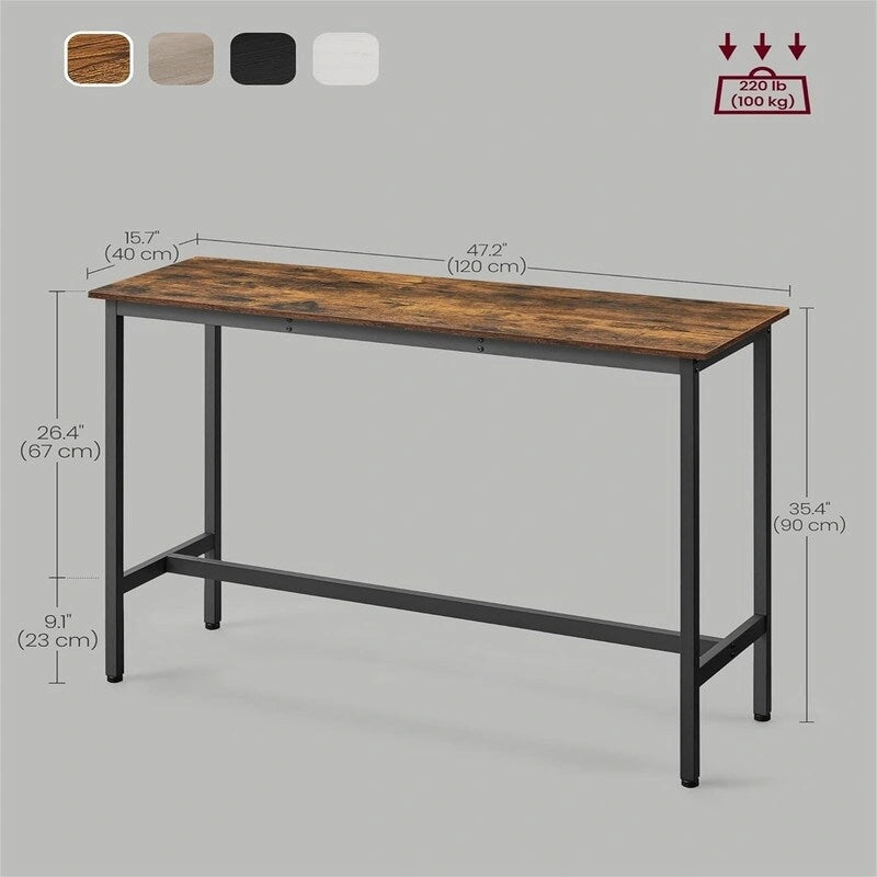 Table de bar étroite et longue