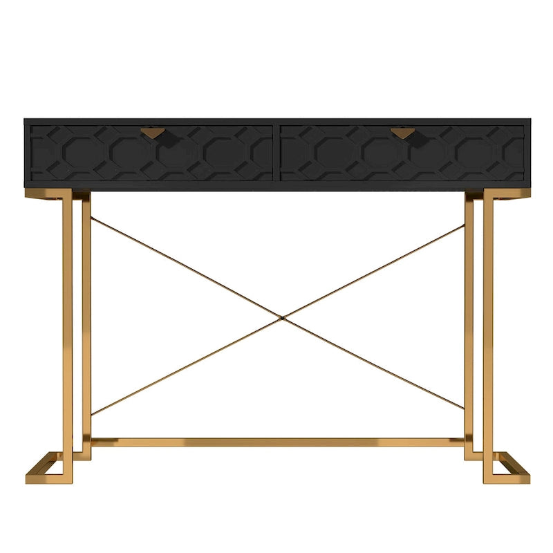 Bureau de rangement brillant pour bureau à domicile avec tiroir