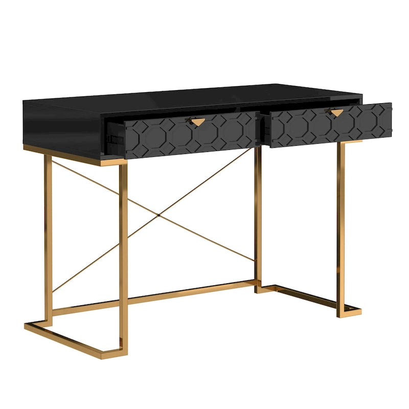 Bureau de rangement brillant pour bureau à domicile avec tiroir