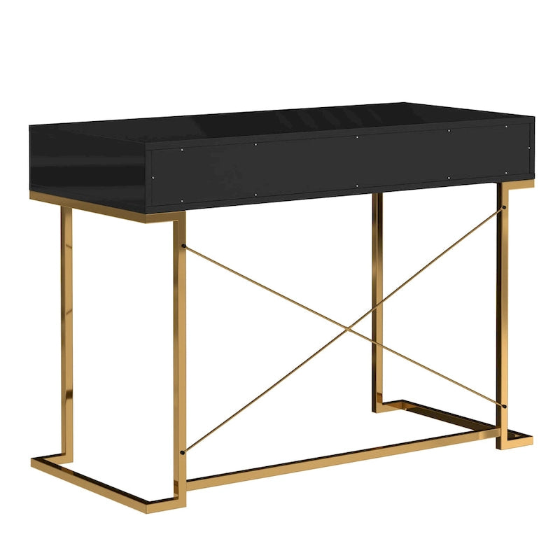Bureau de rangement brillant pour bureau à domicile avec tiroir