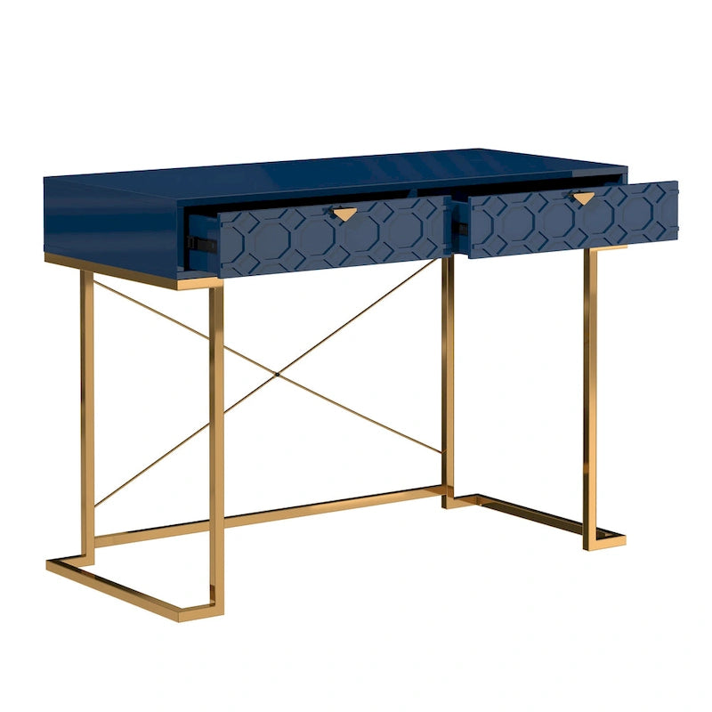 Bureau de rangement brillant pour bureau à domicile avec tiroir