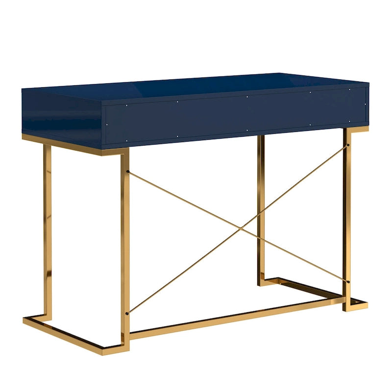 Bureau de rangement brillant pour bureau à domicile avec tiroir
