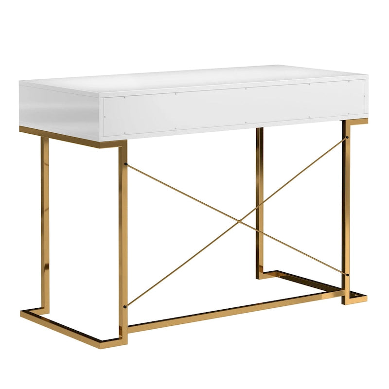 Bureau de rangement brillant pour bureau à domicile avec tiroir