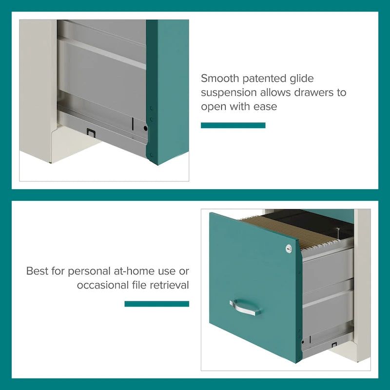 Classeur vertical Space Solutions 18 po de profondeur à 2 tiroirs de largeur lettre avec tiroir à accessoires