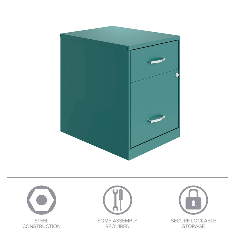 Classeur vertical Space Solutions 18 po de profondeur à 2 tiroirs de largeur lettre avec tiroir à accessoires