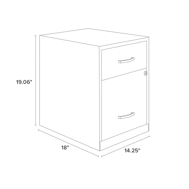 Classeur vertical Space Solutions 18 po de profondeur à 2 tiroirs de largeur lettre avec tiroir à accessoires