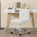 Javlergo Chaise de bureau sans accoudoirs, en cuir PU, hauteur réglable, pivotante à 360° pour le télétravail ou le bureau