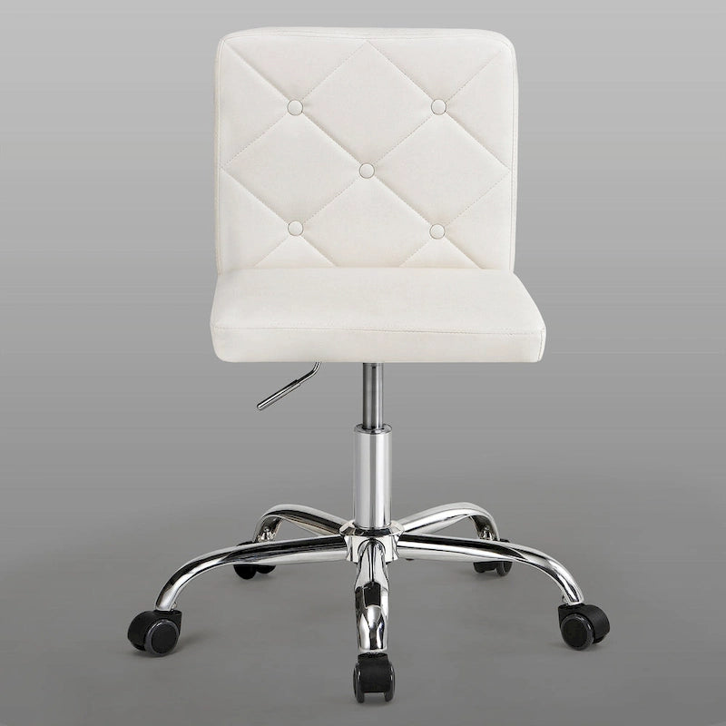 Javlergo Chaise de bureau sans accoudoirs, en cuir PU, hauteur réglable, pivotante à 360° pour le télétravail ou le bureau
