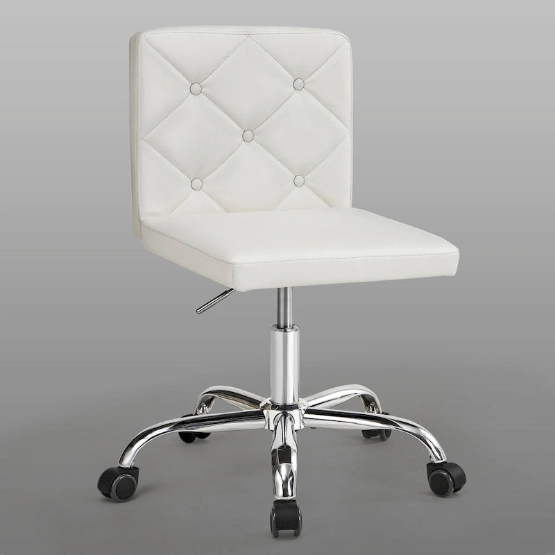 Javlergo Chaise de bureau sans accoudoirs, en cuir PU, hauteur réglable, pivotante à 360° pour le télétravail ou le bureau