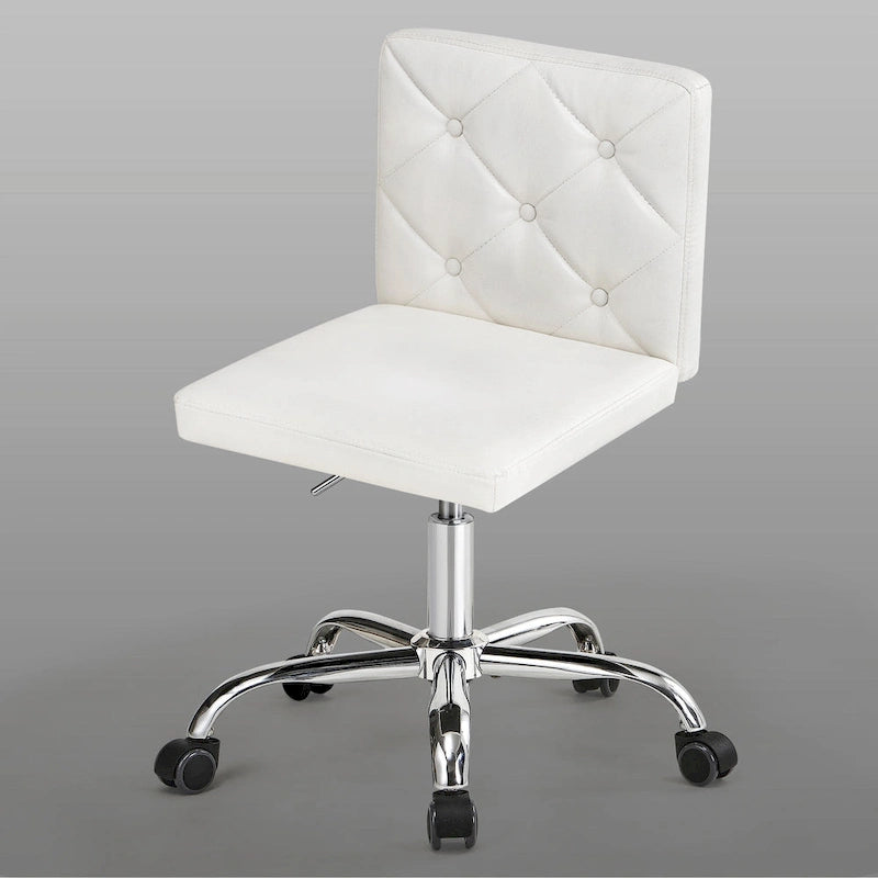 Javlergo Chaise de bureau sans accoudoirs, en cuir PU, hauteur réglable, pivotante à 360° pour le télétravail ou le bureau