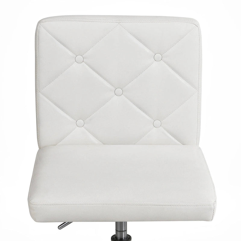 Javlergo Chaise de bureau sans accoudoirs, en cuir PU, hauteur réglable, pivotante à 360° pour le télétravail ou le bureau