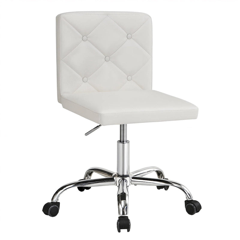 Javlergo Chaise de bureau sans accoudoirs, en cuir PU, hauteur réglable, pivotante à 360° pour le télétravail ou le bureau