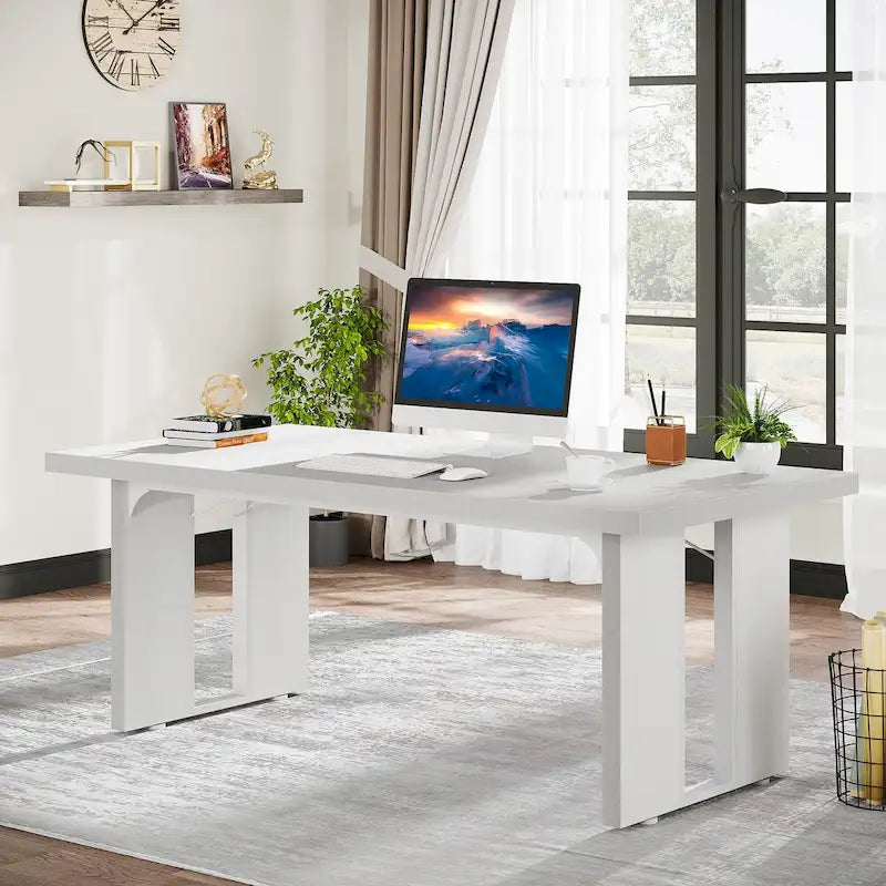 Bureau de direction 70,9 pouces, grande station de travail de bureau d'ordinateur