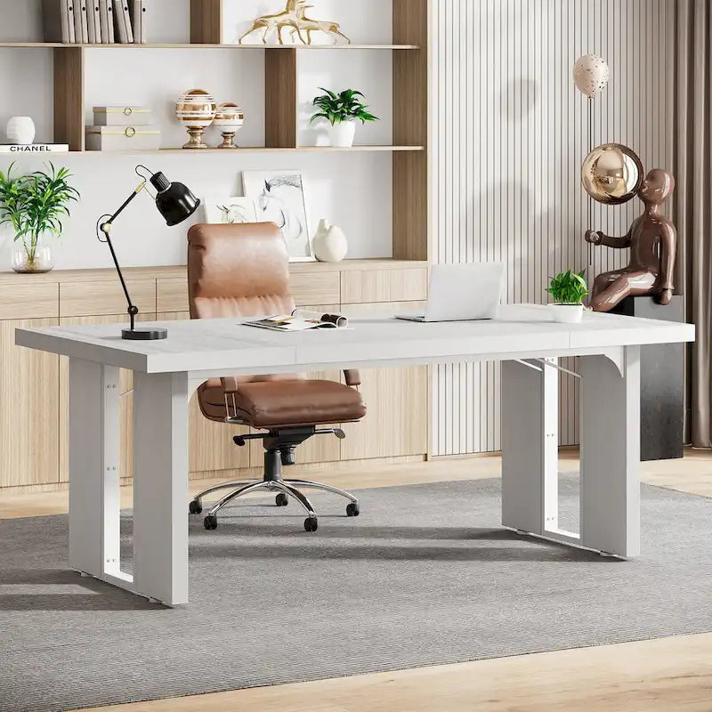 Bureau de direction 70,9 pouces, grande station de travail de bureau d'ordinateur