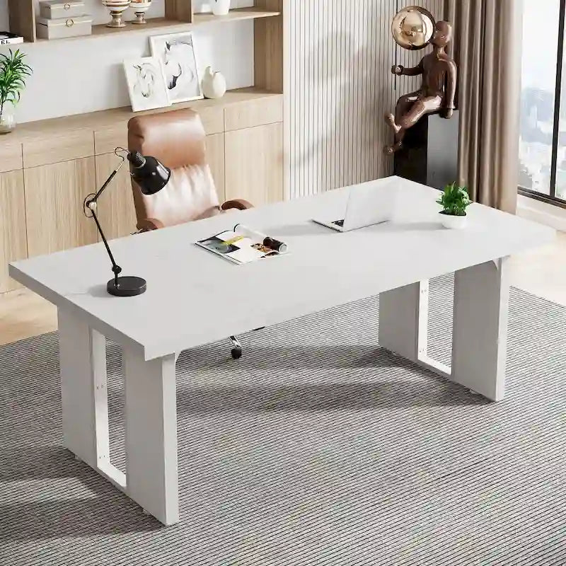Bureau de direction 70,9 pouces, grande station de travail de bureau d'ordinateur