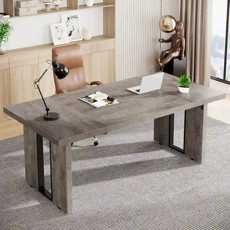 Bureau de direction 70,9 pouces, grande station de travail de bureau d'ordinateur