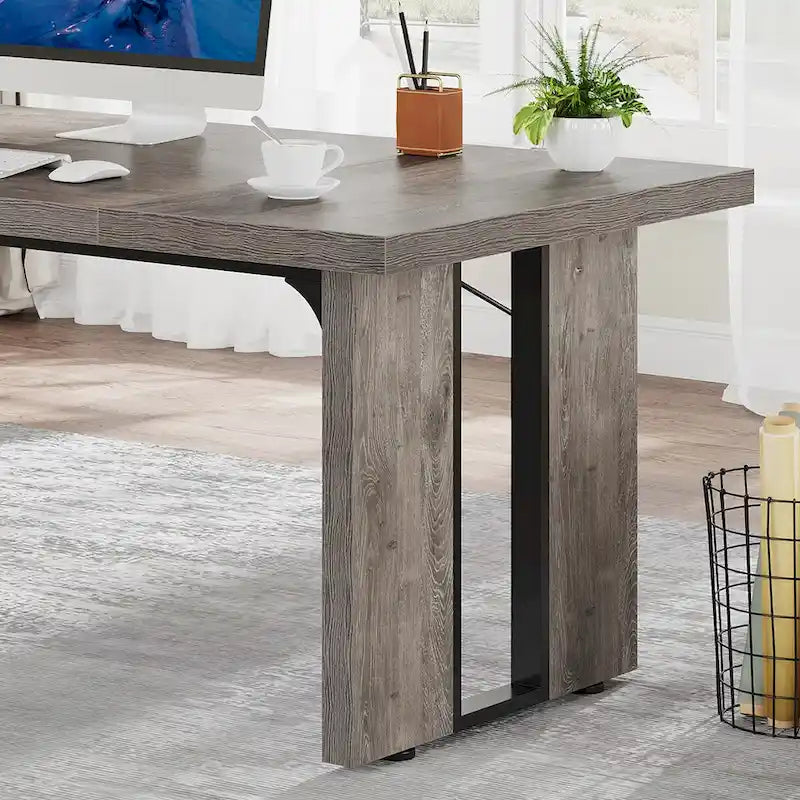 Bureau de direction 70,9 pouces, grande station de travail de bureau d'ordinateur