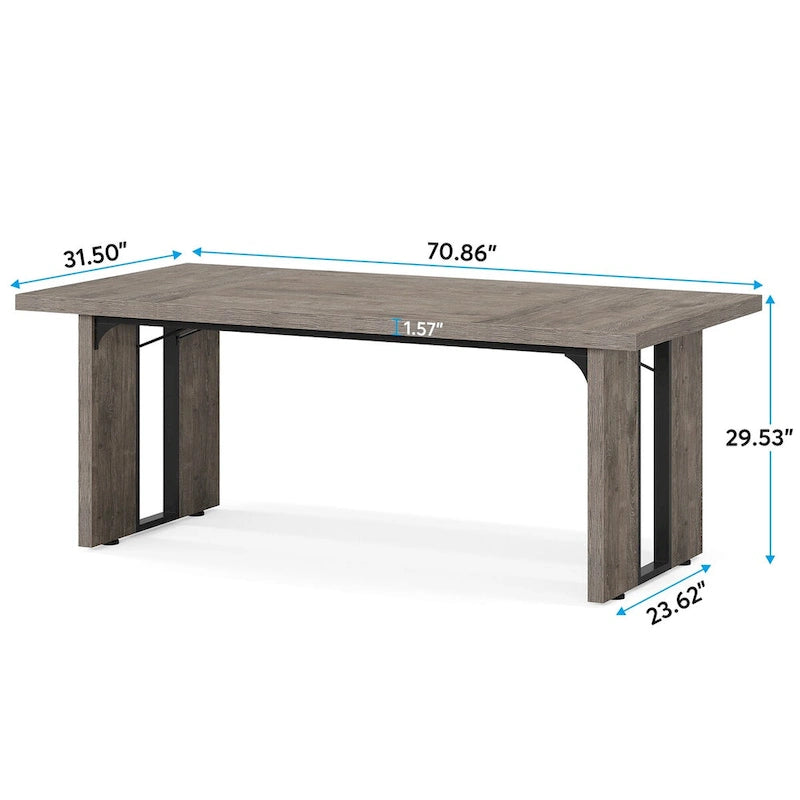 Bureau de direction 70,9 pouces, grande station de travail de bureau d'ordinateur