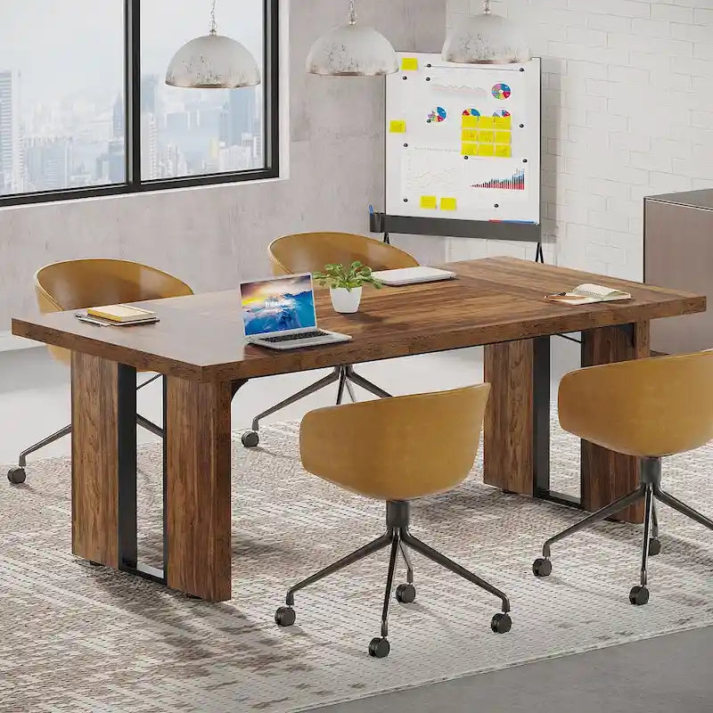 Bureau de direction 70,9 pouces, grande station de travail de bureau d'ordinateur