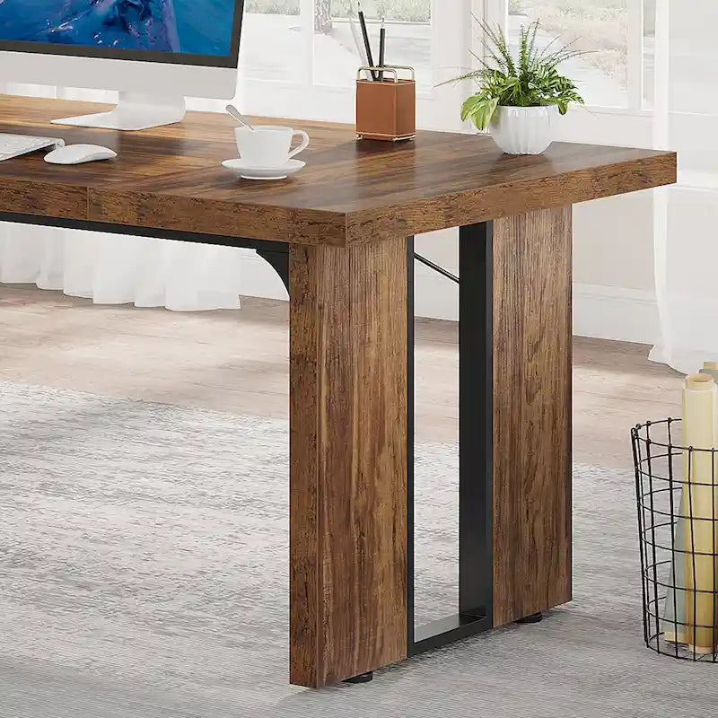 Bureau de direction 70,9 pouces, grande station de travail de bureau d'ordinateur