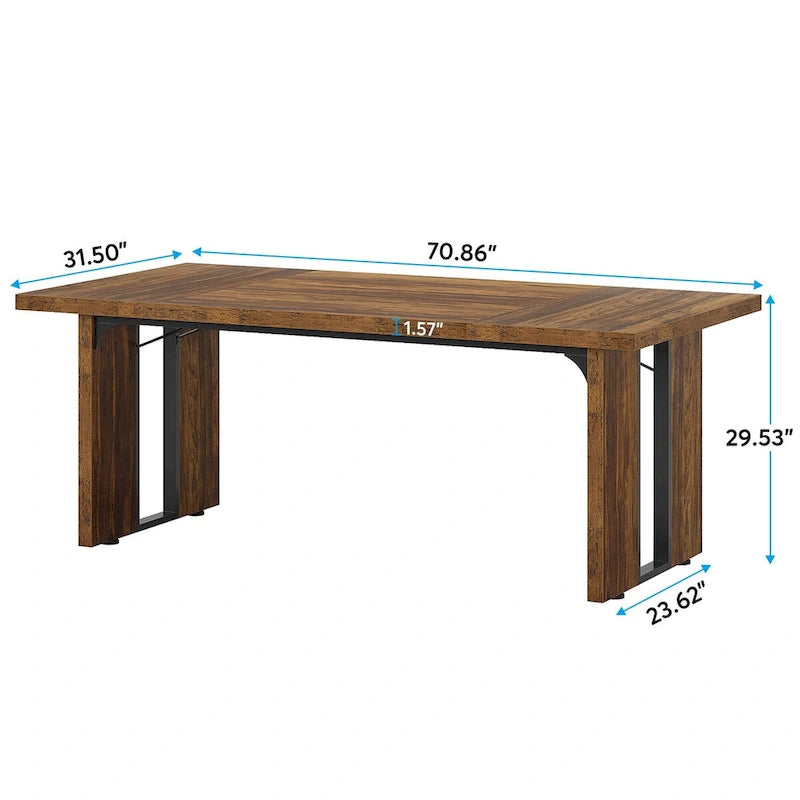 Bureau de direction 70,9 pouces, grande station de travail de bureau d'ordinateur