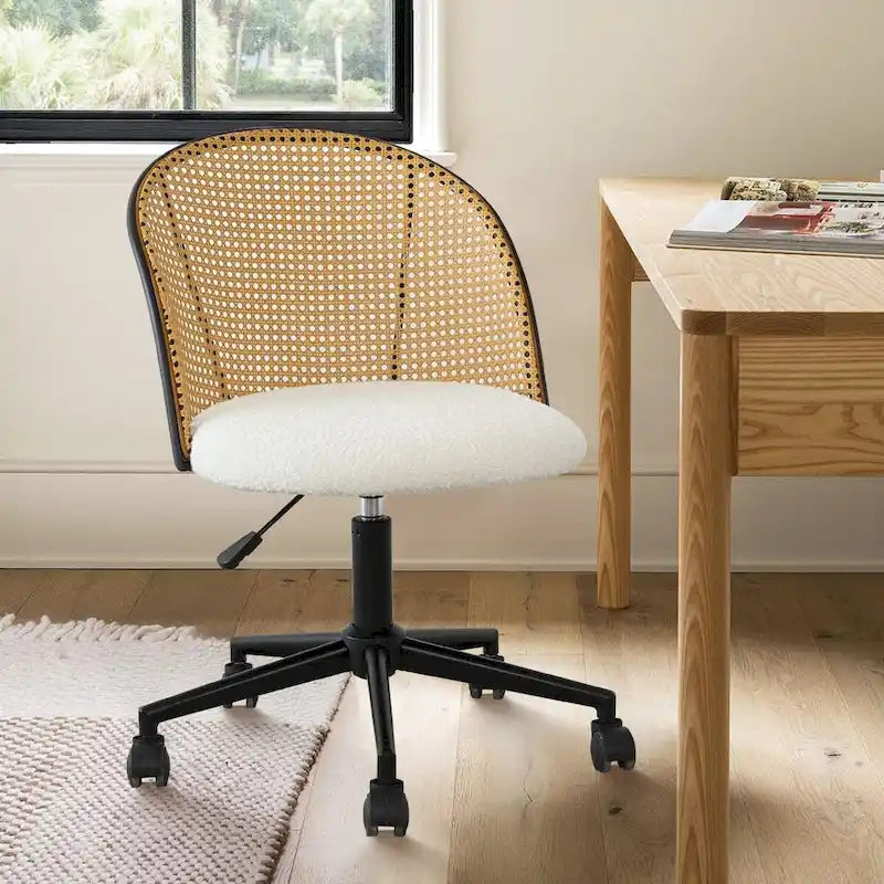 Chaise de bureau Boucle en rotin