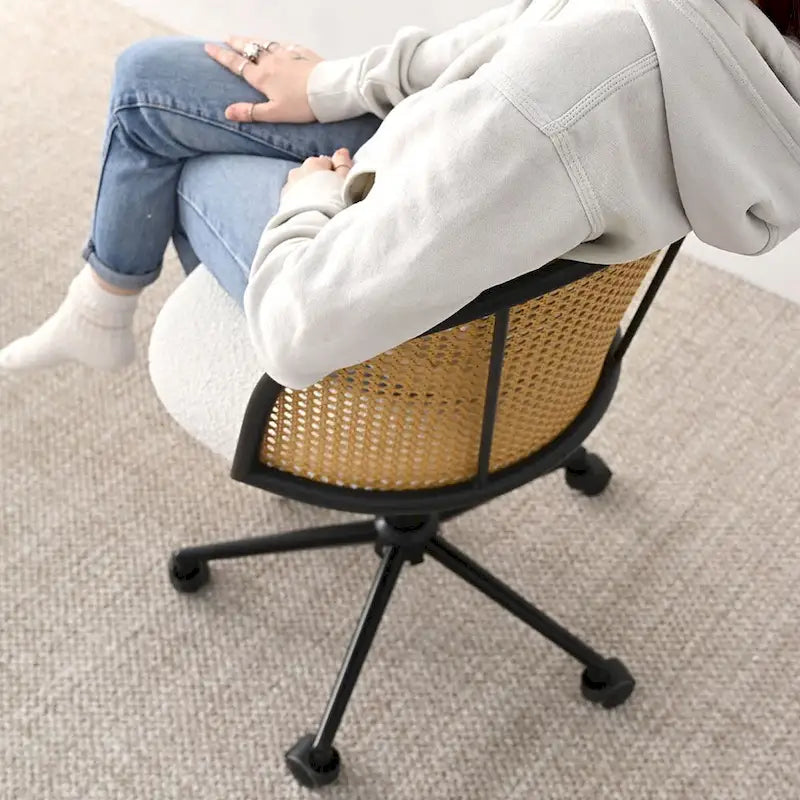 Chaise de bureau Boucle en rotin