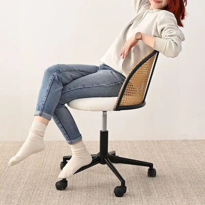 Chaise de bureau Boucle en rotin