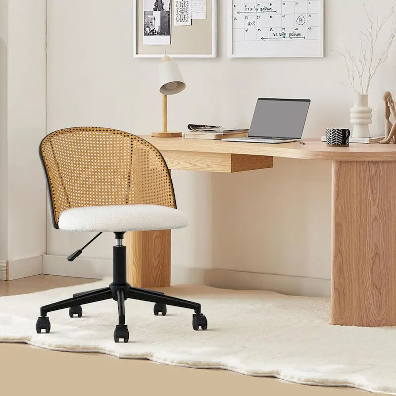 Chaise de bureau Boucle en rotin
