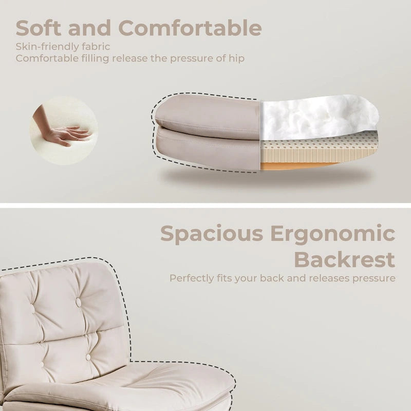 Chaise de bureau sans roulettes, grande taille et sans accoudoirs