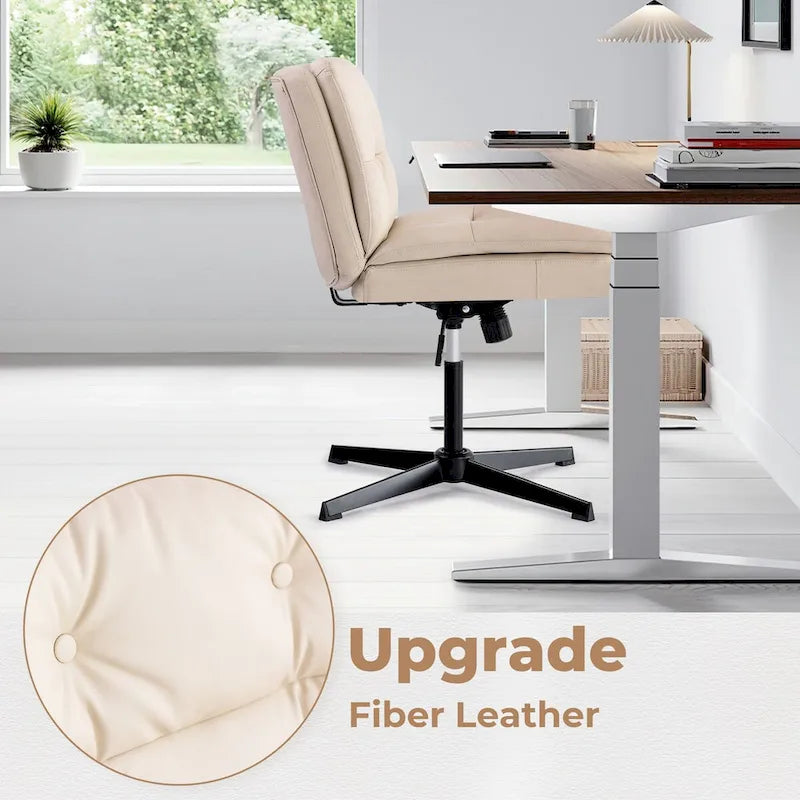Chaise de bureau sans roulettes, grande taille et sans accoudoirs