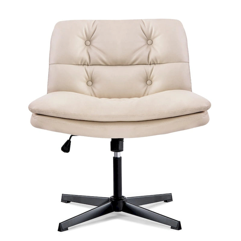 Chaise de bureau sans roulettes, grande taille et sans accoudoirs