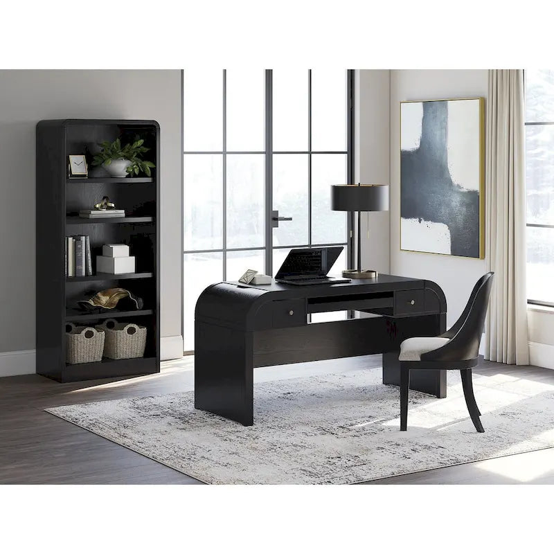 Chaise de bureau Signature Design by Ashley Rowanbeck Noire - 20L x 24P x 34H