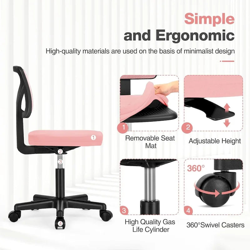Chaise de bureau en similicuir confortable, chaise de bureau à domicile avec accoudoirs et pivot réglable