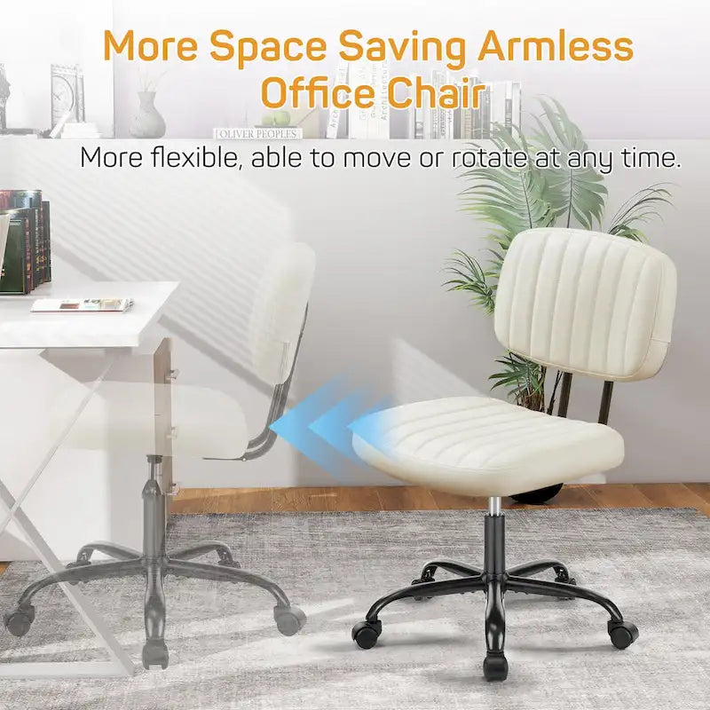 Chaise de bureau en similicuir confortable, chaise de bureau à domicile avec accoudoirs et pivot réglable