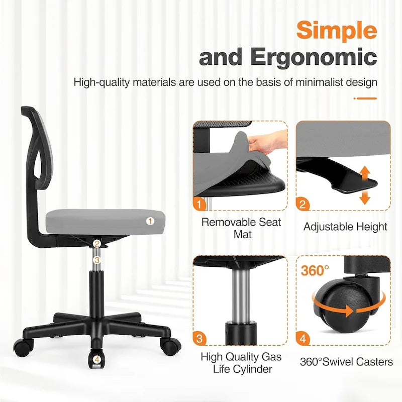Chaise de bureau en similicuir confortable, chaise de bureau à domicile avec accoudoirs et pivot réglable