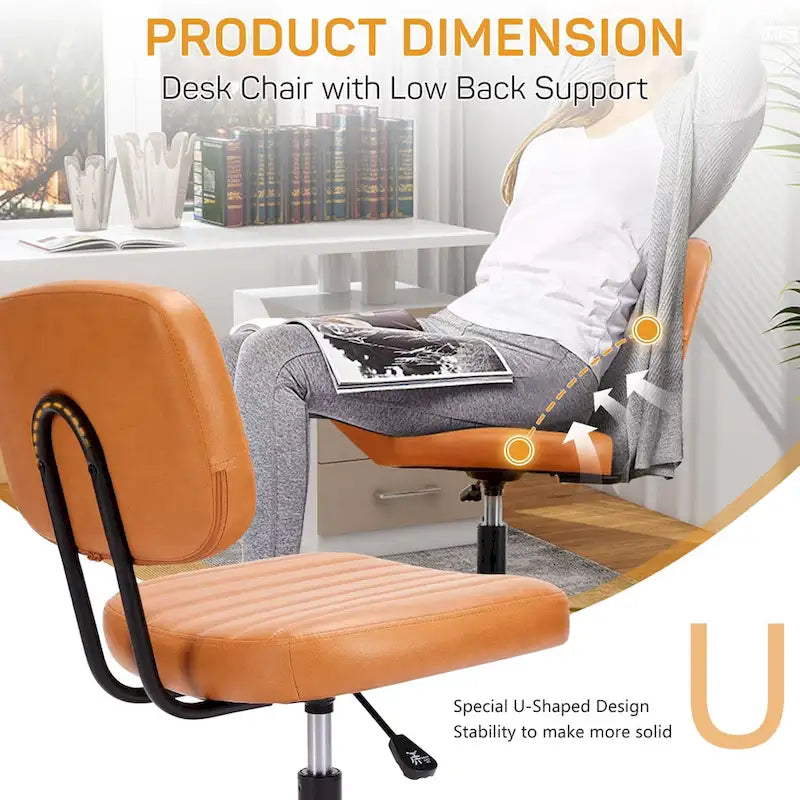 Chaise de bureau en similicuir confortable, chaise de bureau à domicile avec accoudoirs et pivot réglable