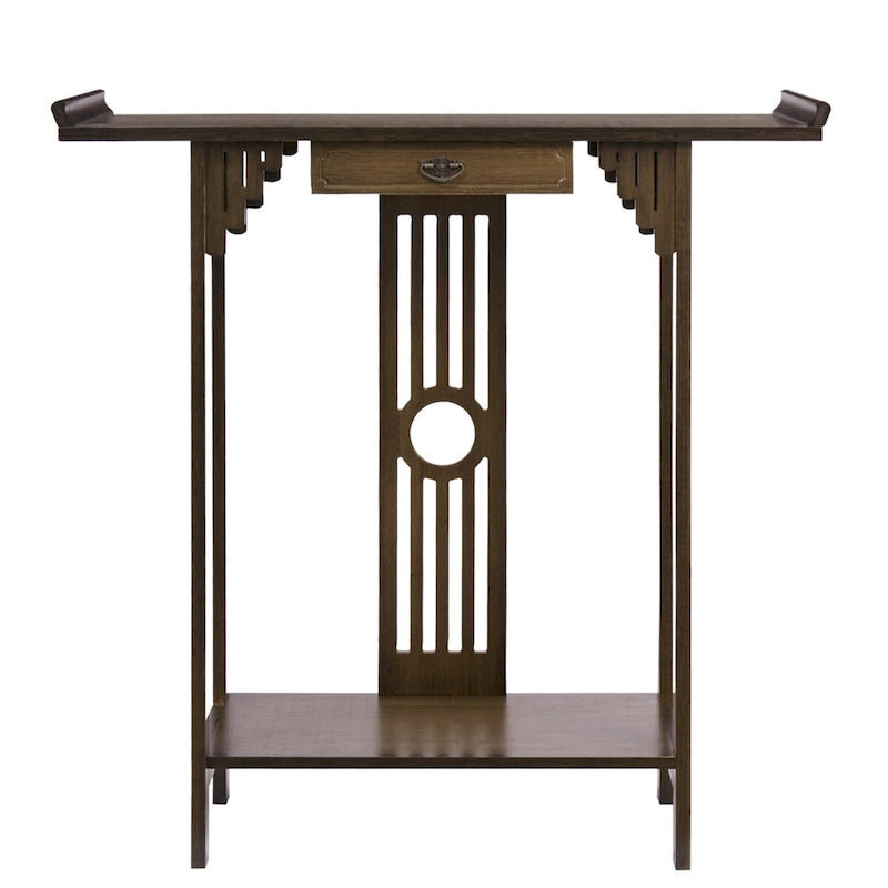 Console classique avec tiroir et étagère inférieure pour entrée ou couloir