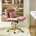 Fauteuil de bureau pivotant et inclinable Ollie Modern Flannel avec oreiller par HULALA HOME