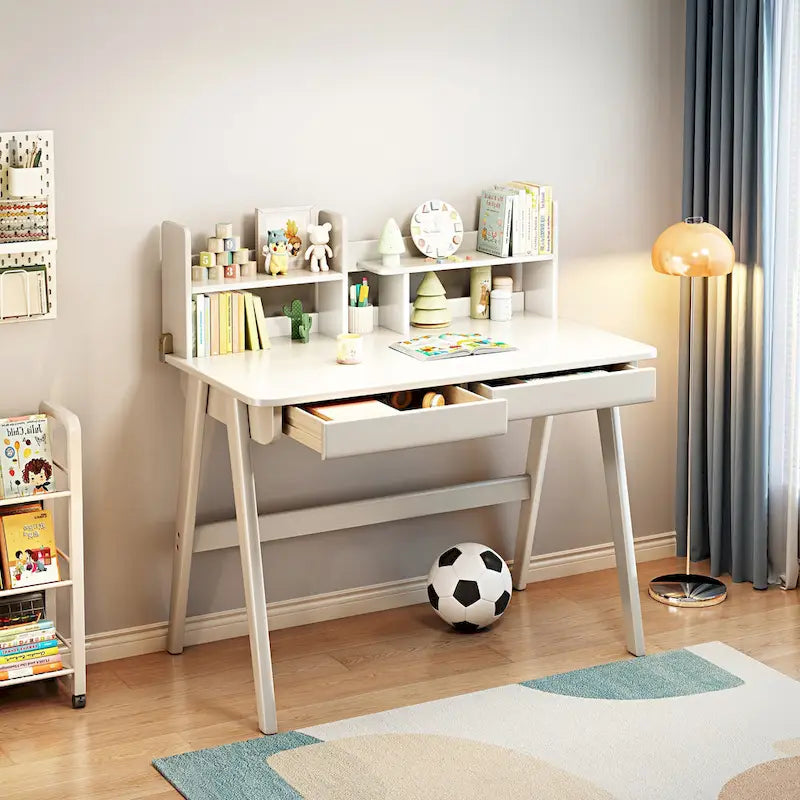 Bureau d'enfant Table d'enfant Bureau d'ordinateur en bois avec étagère - S.O.