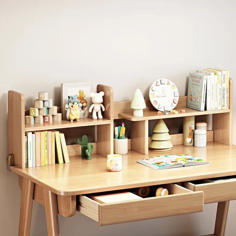 Bureau d'enfant Table d'enfant Bureau d'ordinateur en bois avec étagère - S.O.